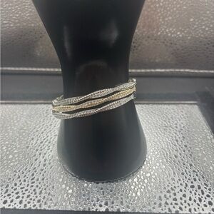 Elegant Silver and Gold Women's Bangle 3 for 100
